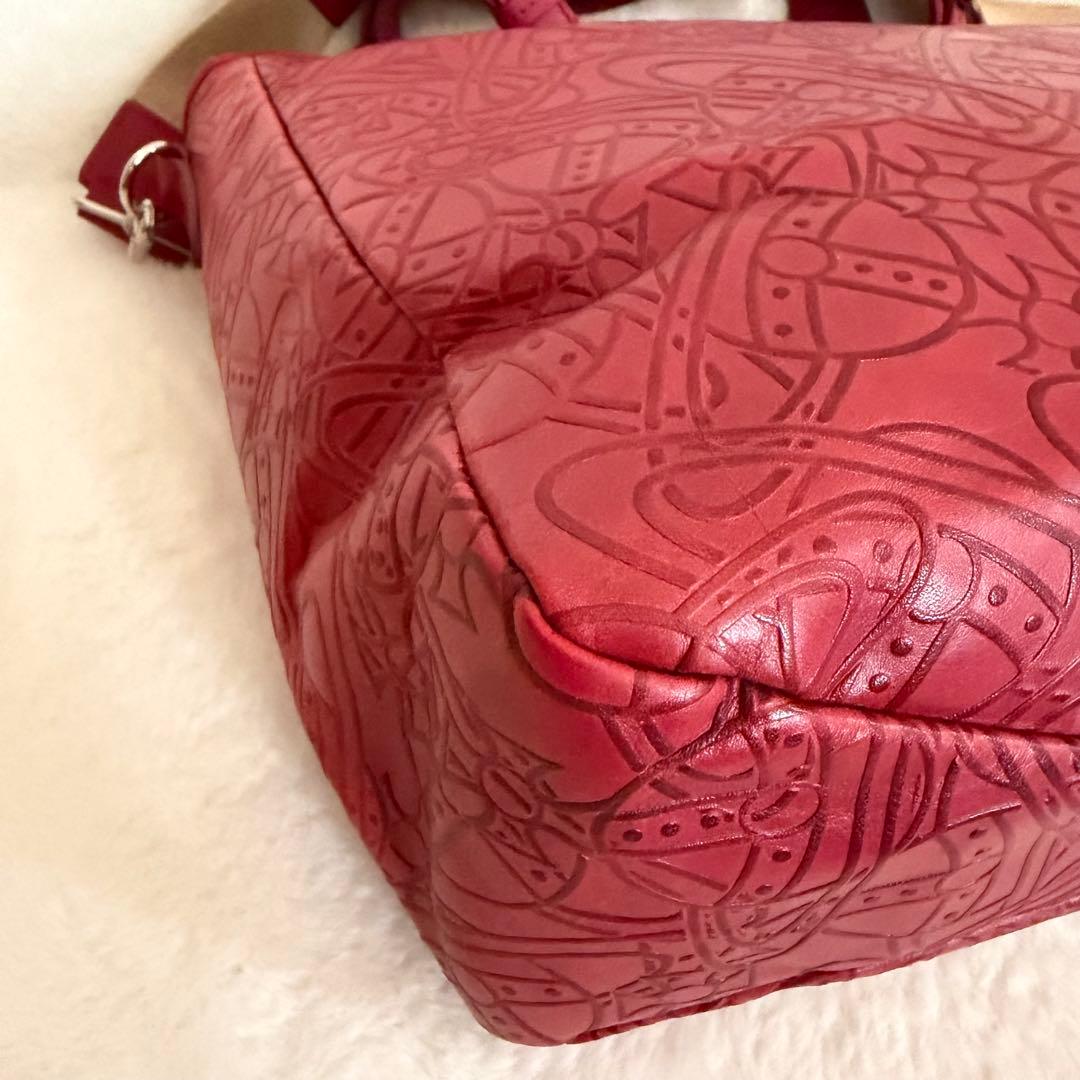 ヴィヴィアンウエストウッド アーサー　2wayトートバッグ ORB オーブ　赤