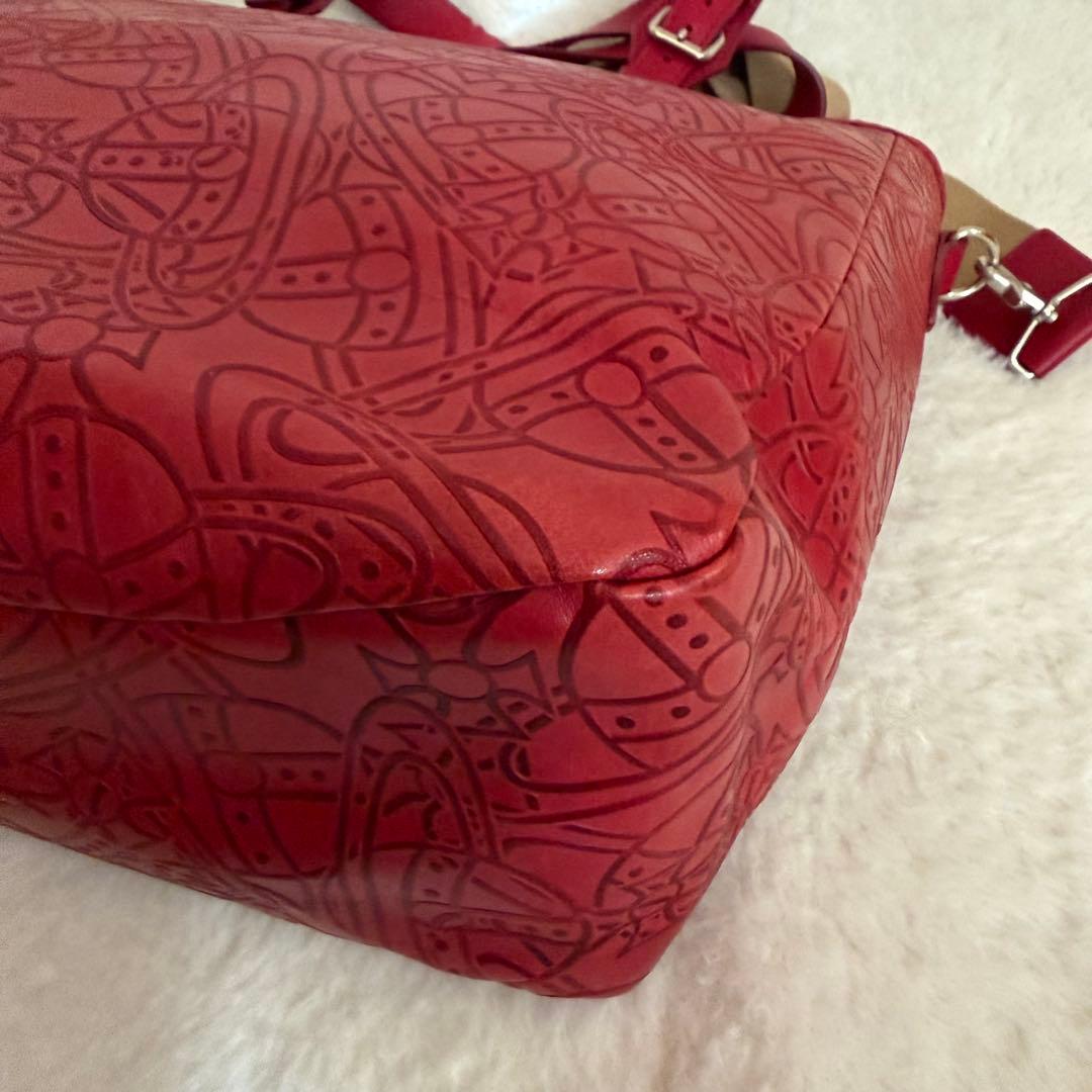 ヴィヴィアンウエストウッド アーサー　2wayトートバッグ ORB オーブ　赤