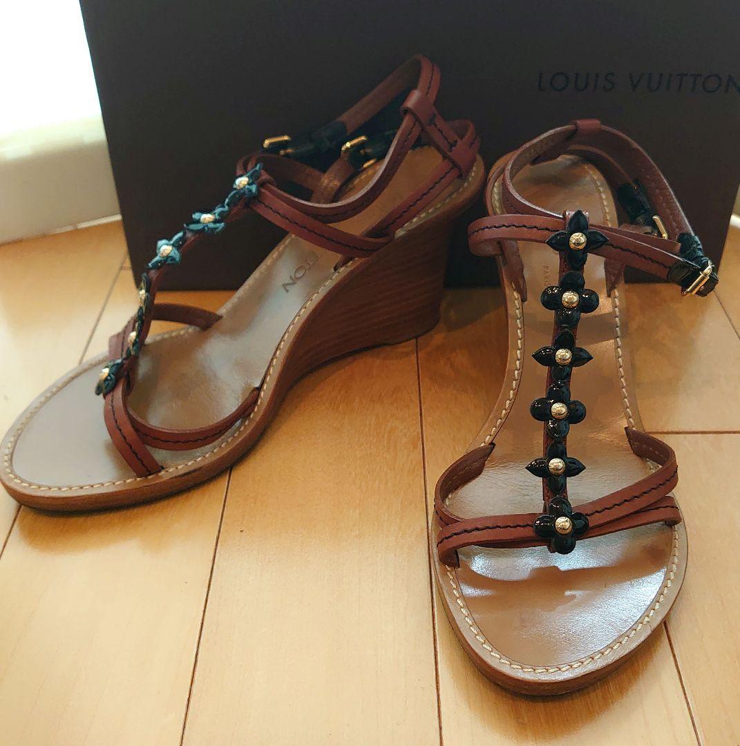 ルイ・ヴィトン　モノグラムフラワーサンダル　23cm　美品