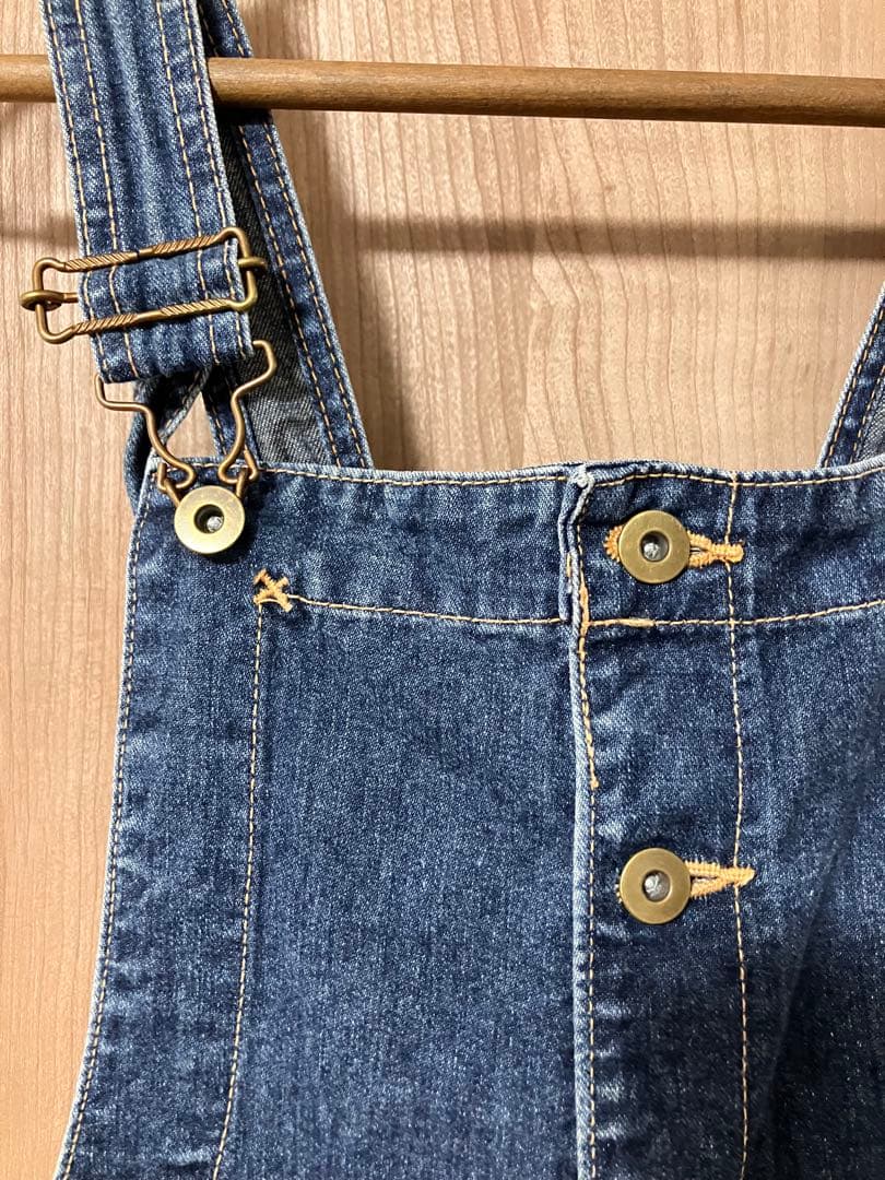 アメリカニーノ デニムオーバーオール　デッキパンツ　サロペット　つなぎ