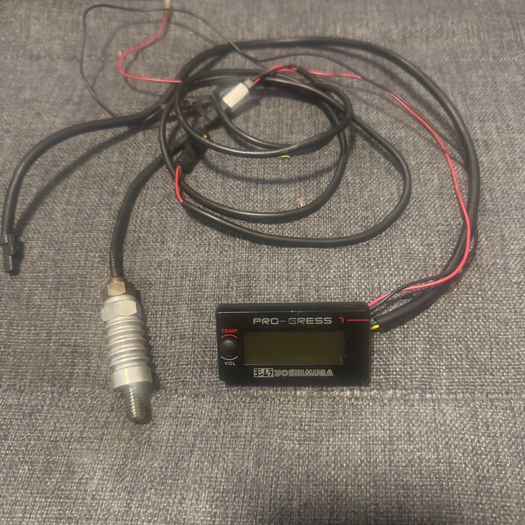 sr400 ヨシムラ　progress1 油温計　ボアエース　アダプター付き