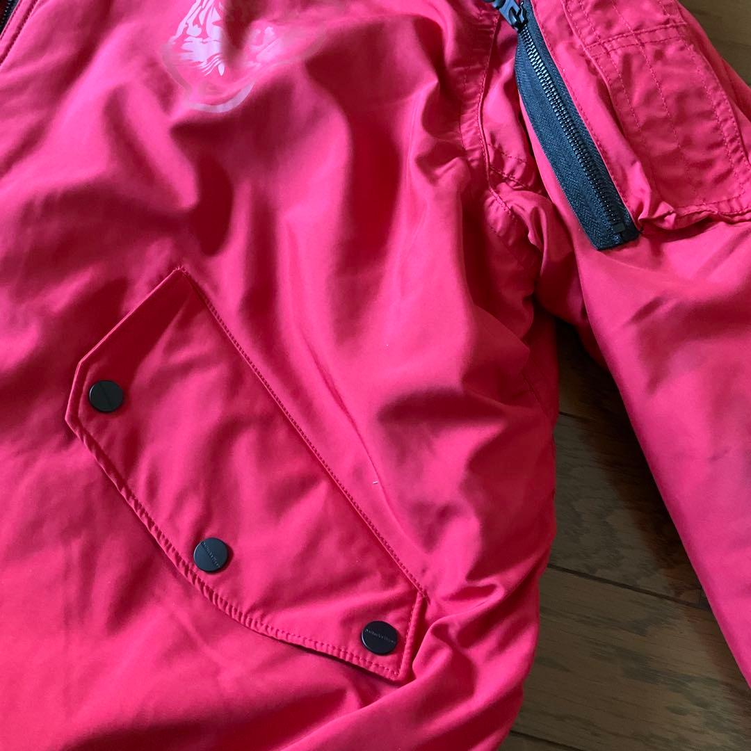 Onitsuka Tiger 赤 ブルゾン 虎ロゴ MA-1タイプ