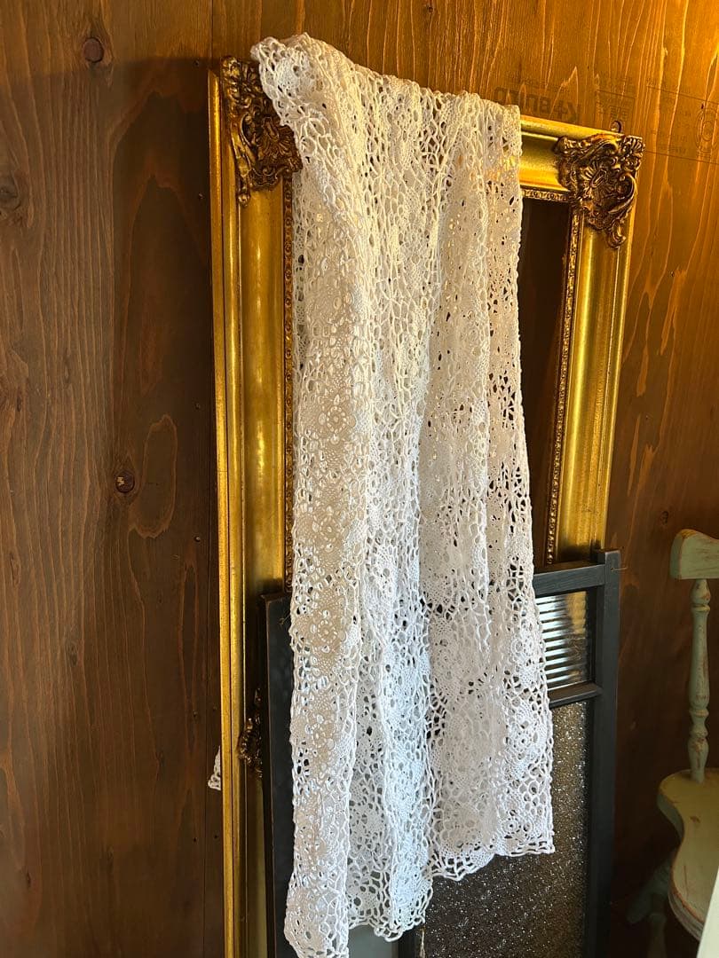 アンティークレース クロッシェ 大判 カーテン