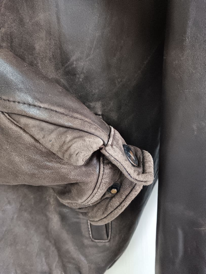 ノーティカ　ダークブラウン レザージャケット