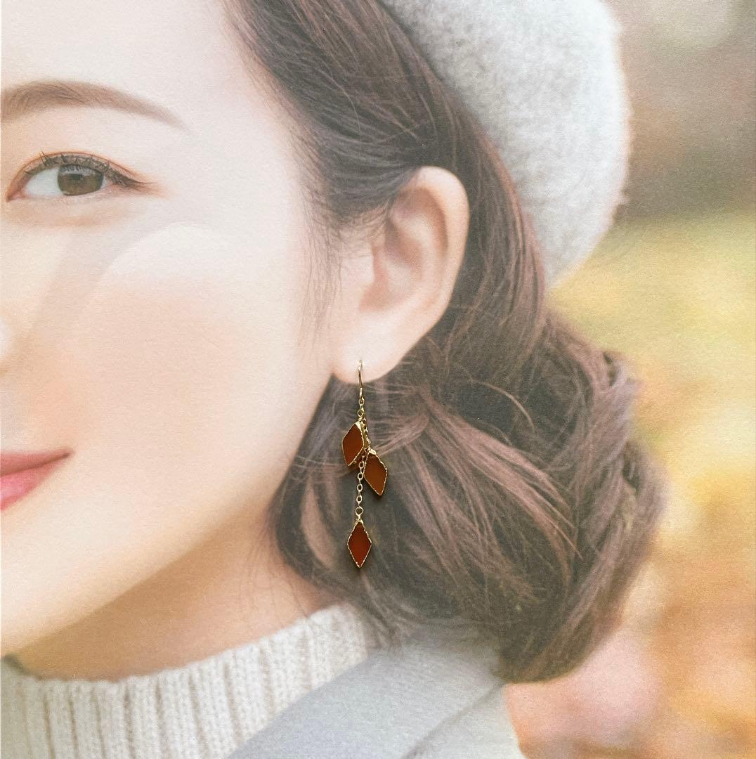 あさみ◆一点物✧カーネリアンピアス✧14kgf