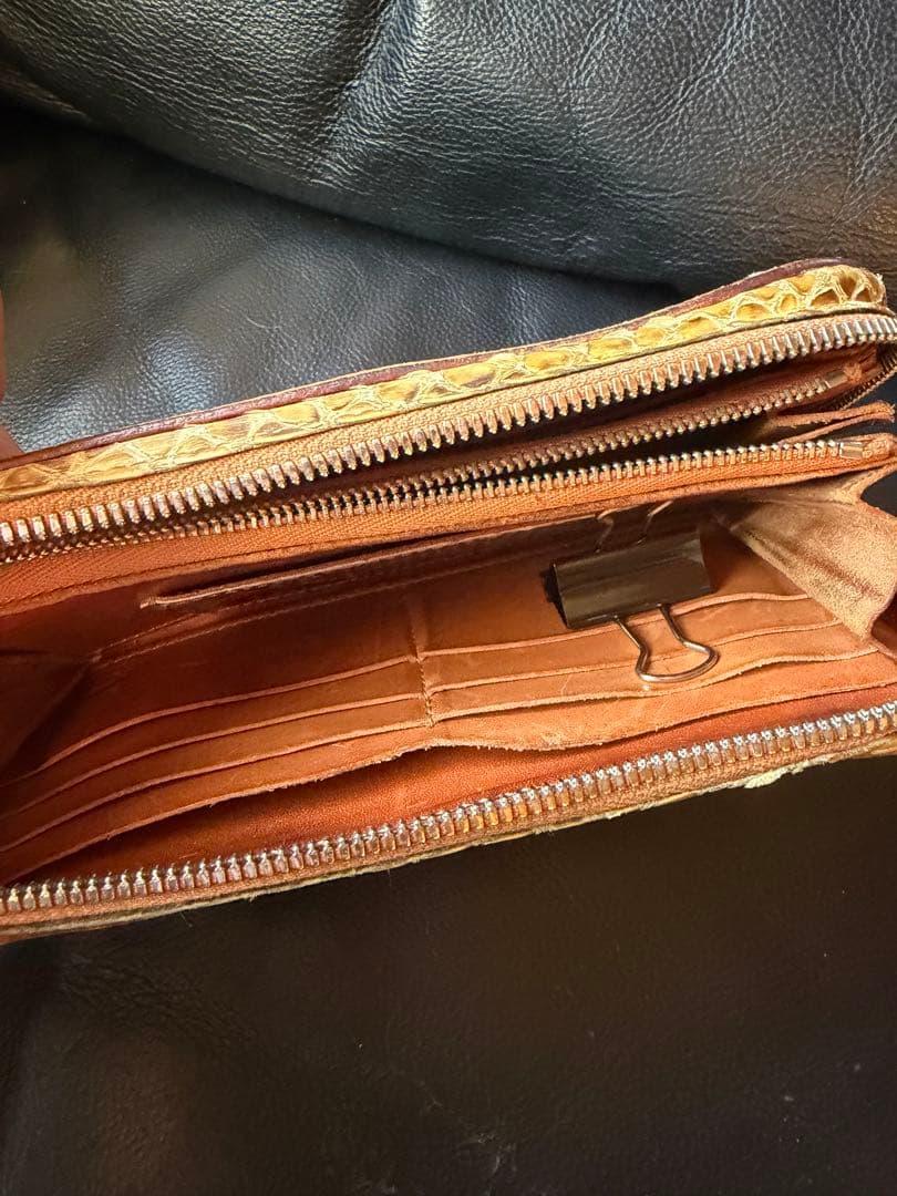 t*s様 アルズニ　長財布　フルパイソ　ラウンドファスナー　激渋　ライダース