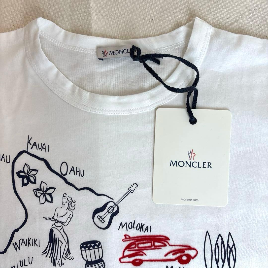 MONCLER Tシャツ　キッズ　　白　ハワイ島デザインプリント
