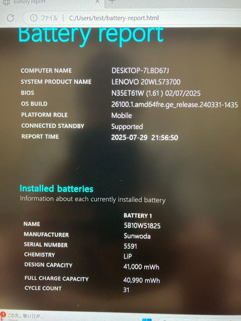 Windowsノート本体 ThinkPad X13 Gen2 i5-1135G7/16GB/256