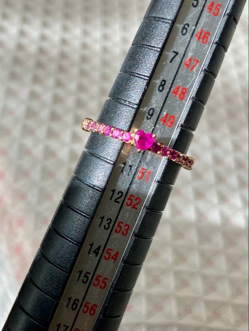 ネ*コ様 1月3日までの出品です＊ソ付＊K18PGルビー＆ピンクサファイアリング