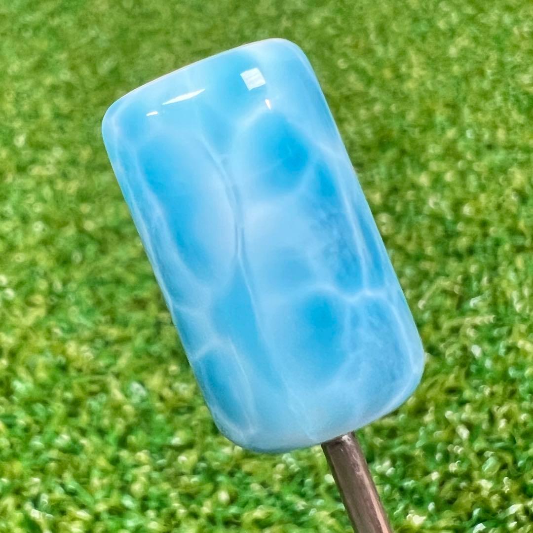 （希少) 最高級品質　全面模様　筒形ラリマー　粒売り