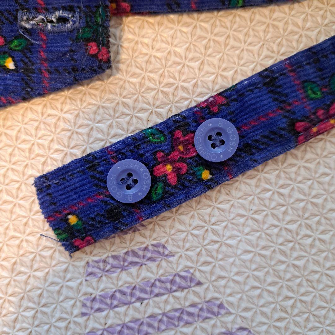 OshKosh オシュコシュ　花柄サロペット 紫　パープル　コーデュロイ