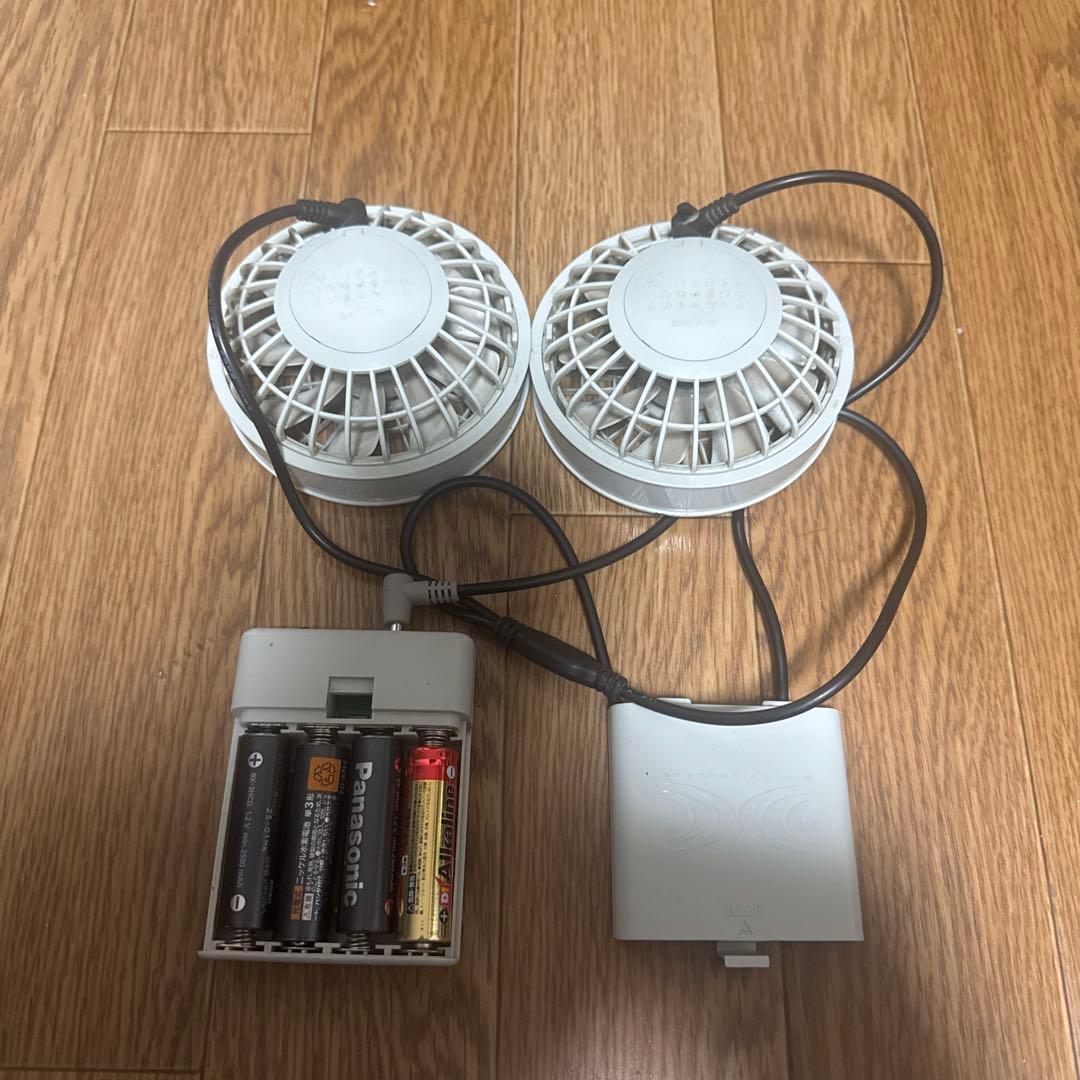 空調服　バッテリー×2 電池ボックス×1 ファンセット