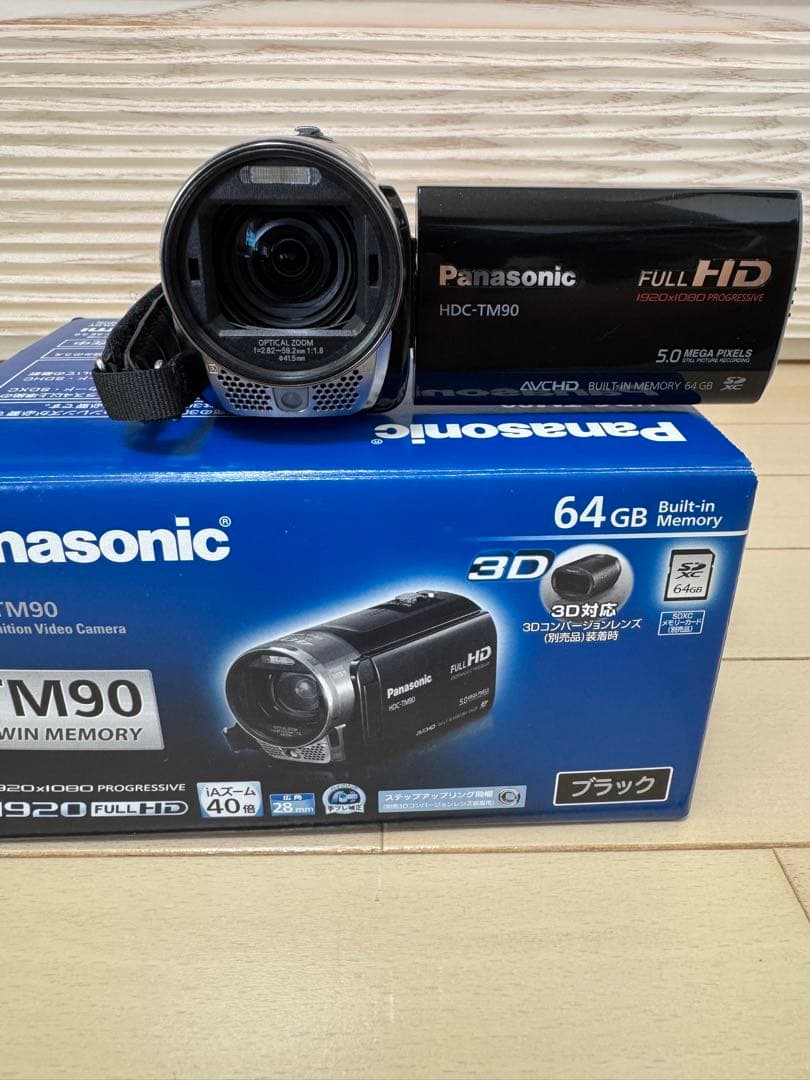 Panasonic HDC-TM90 ビデオカメラ 本体 64GB ＋大容量ＢＴ