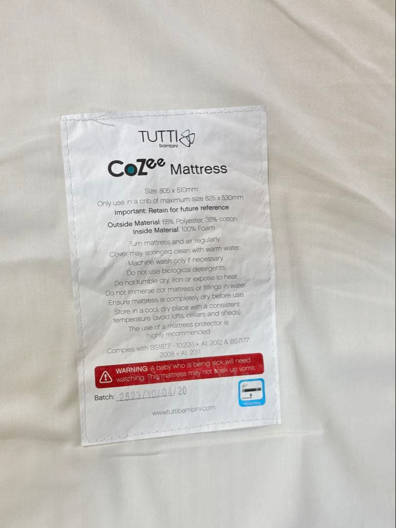KATOJI TUTTI CoZee ベビーベッド 折りたたみ マットレス付き
