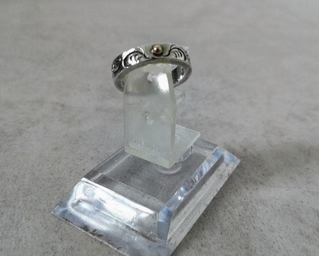 ARIZONA FREEDOM K18 唐草 シルバー リング 指輪 約13号