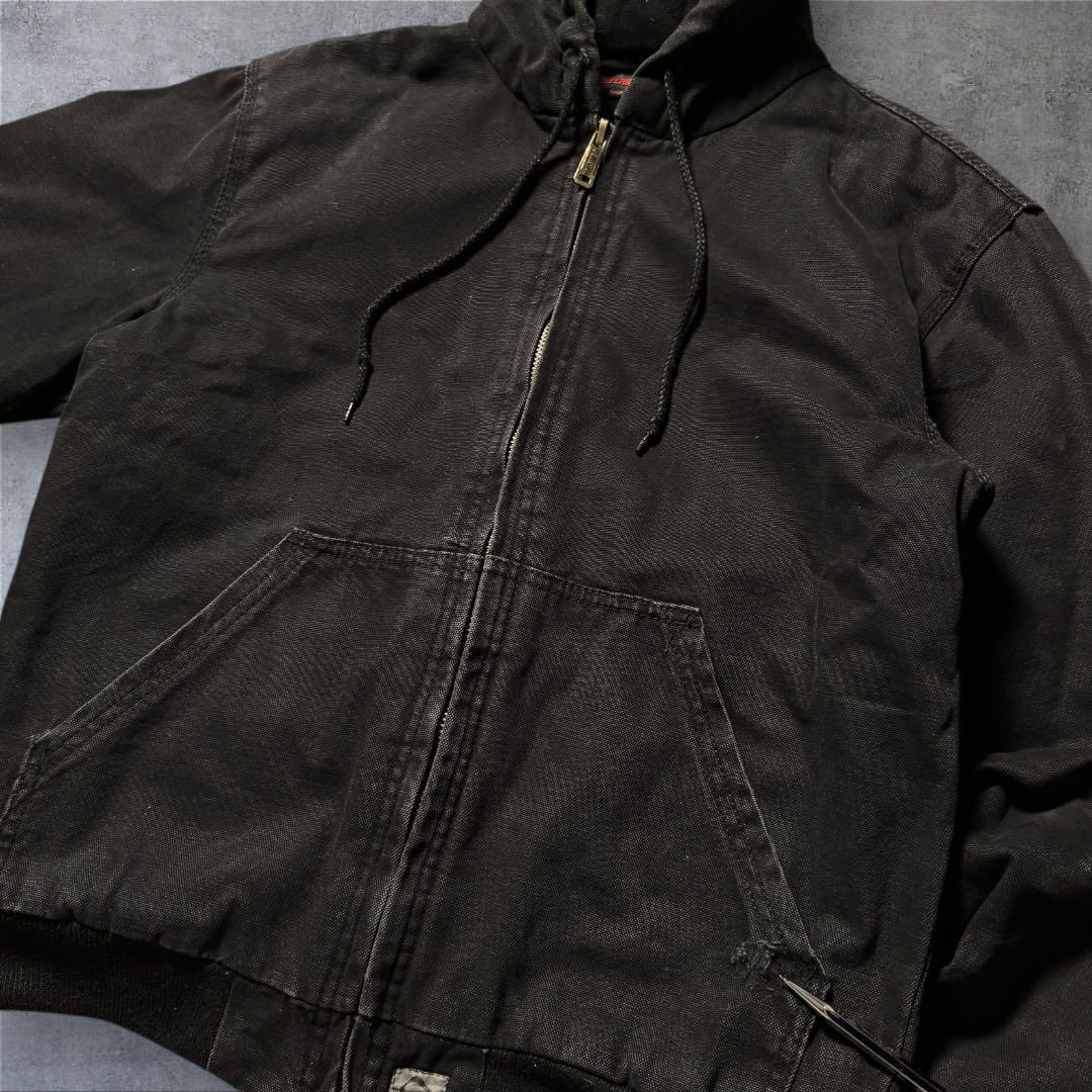 2301 古着WOLVERINEダック地アクティブジャケットソリッド墨黒アメカジ