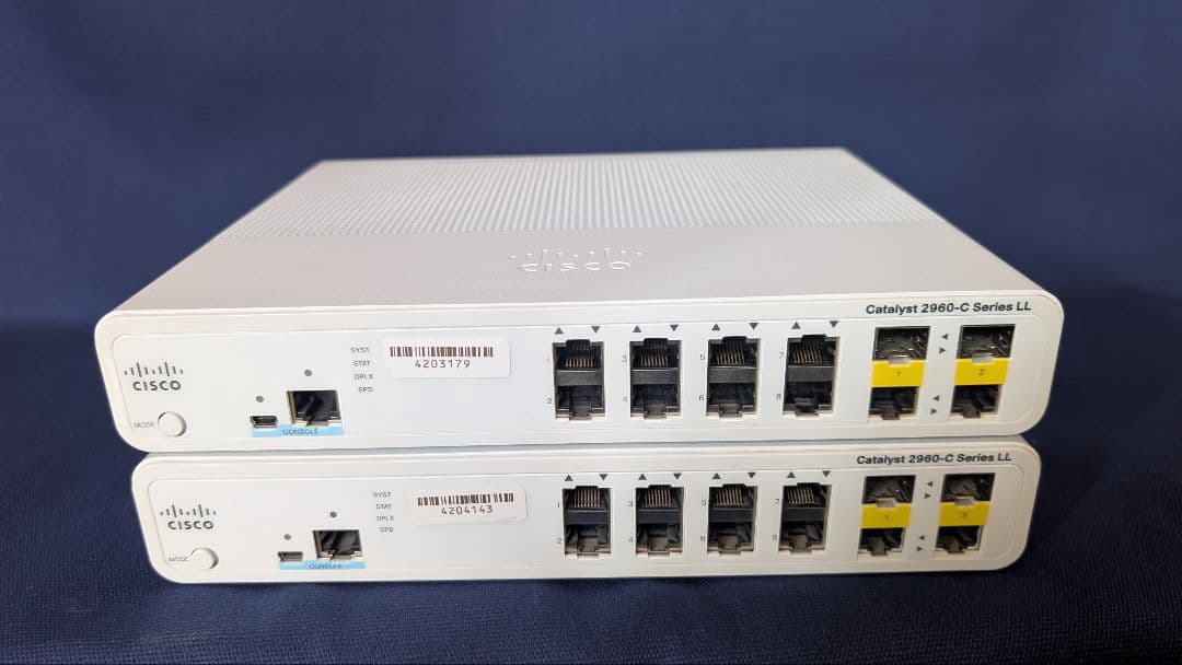 【CCNA、CCNP】CISCO C2960　静音タイプ　4台セット