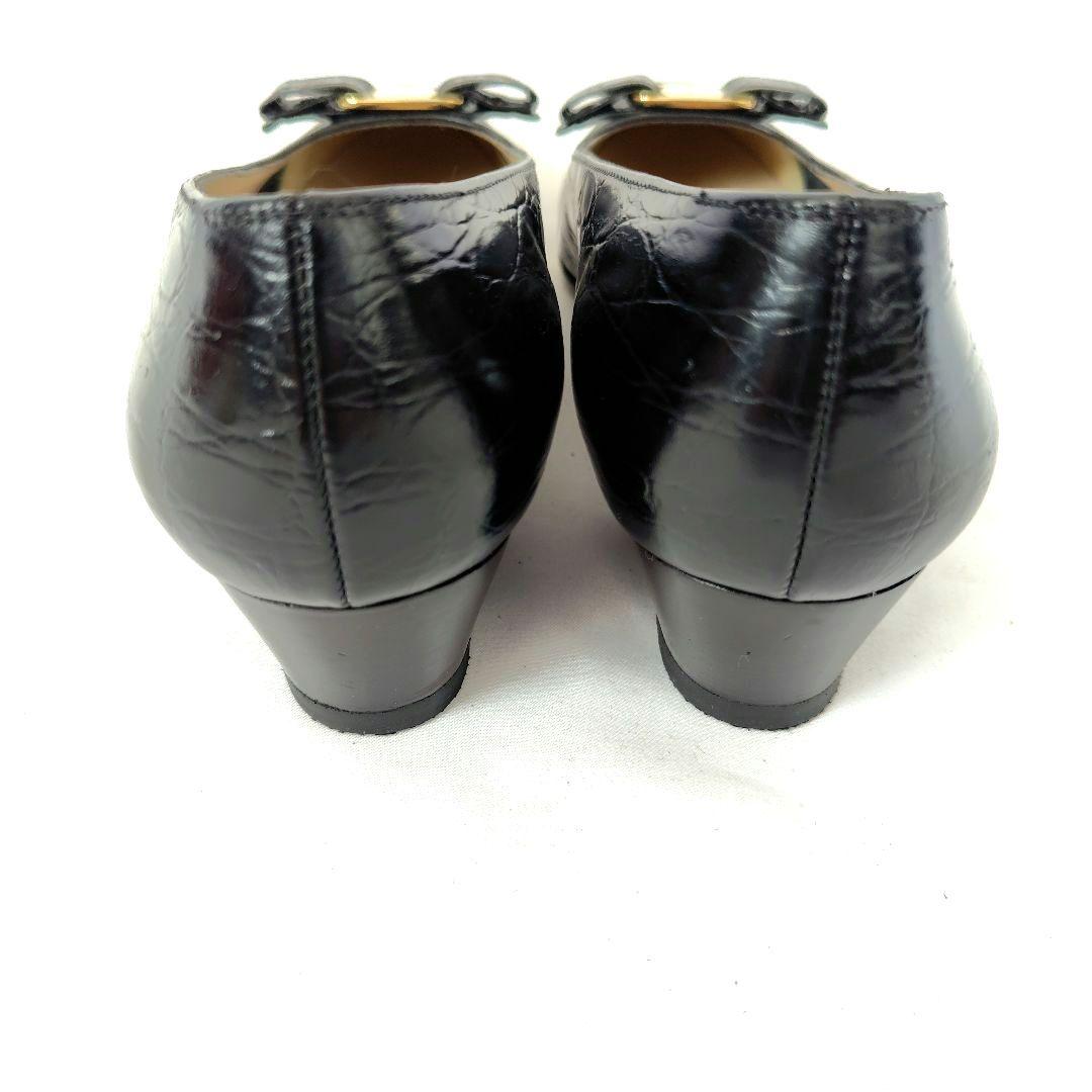 ✨️腕利き職人のリペア済✨️極美品❤箱付【フェラガモ】 ヴァラ クロコ パンプス