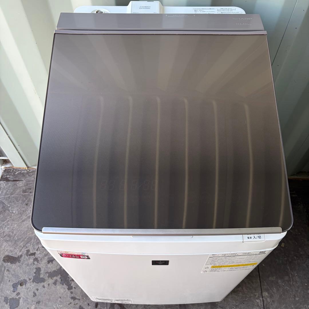 103運搬取付無料！ブラウン純正SHARPスタイリッシュ洗濯機！完動品超美品！