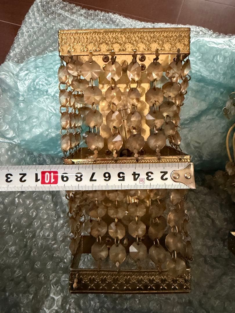 【当時物・サロンバス仕様】壁掛けシャンデリア 2個セット 観光バス取り外し品