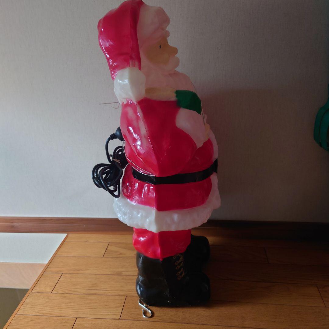 【迫力】存在感ある！大きなサンタクロースオブジェの電飾モチーフ！