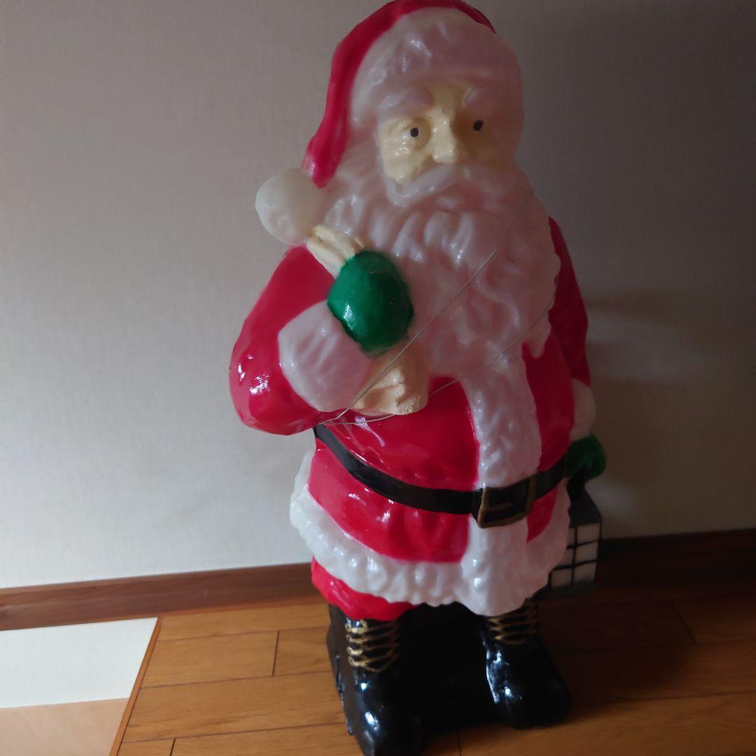 【迫力】存在感ある！大きなサンタクロースオブジェの電飾モチーフ！