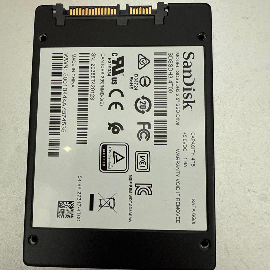 内蔵型SSD sandisk SSD 4TB (g)