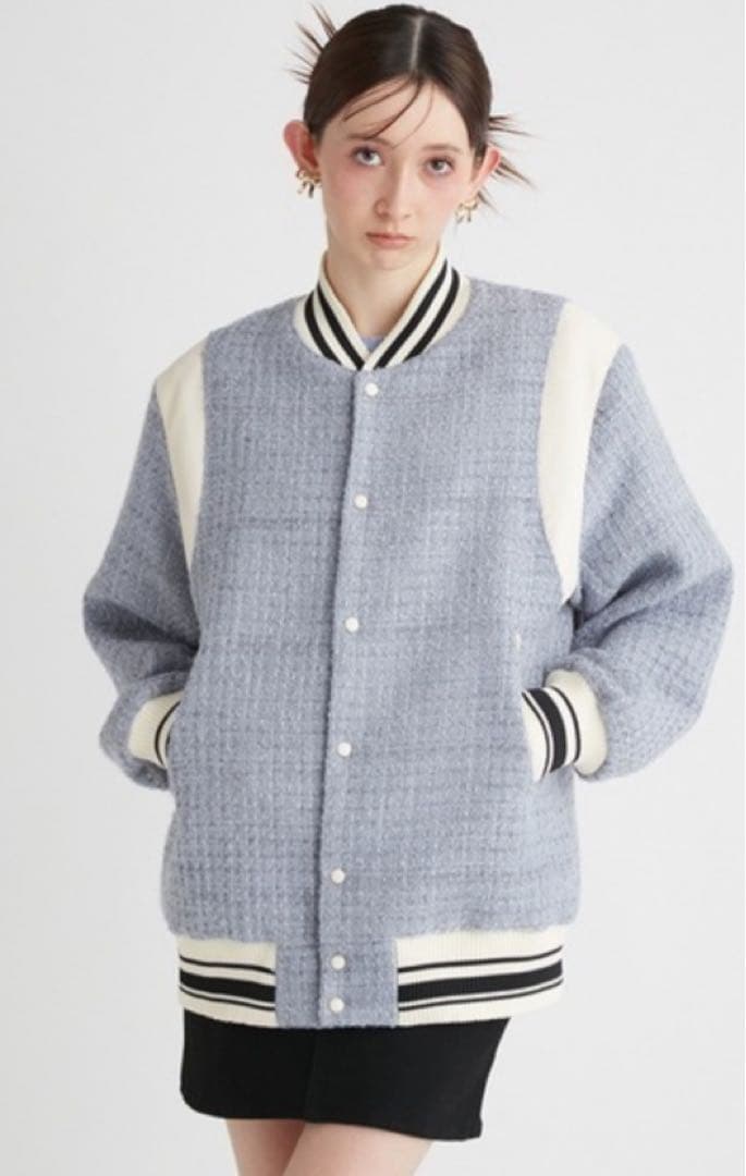 FURFUR ファーファ　バイカラーツイードスタジャン