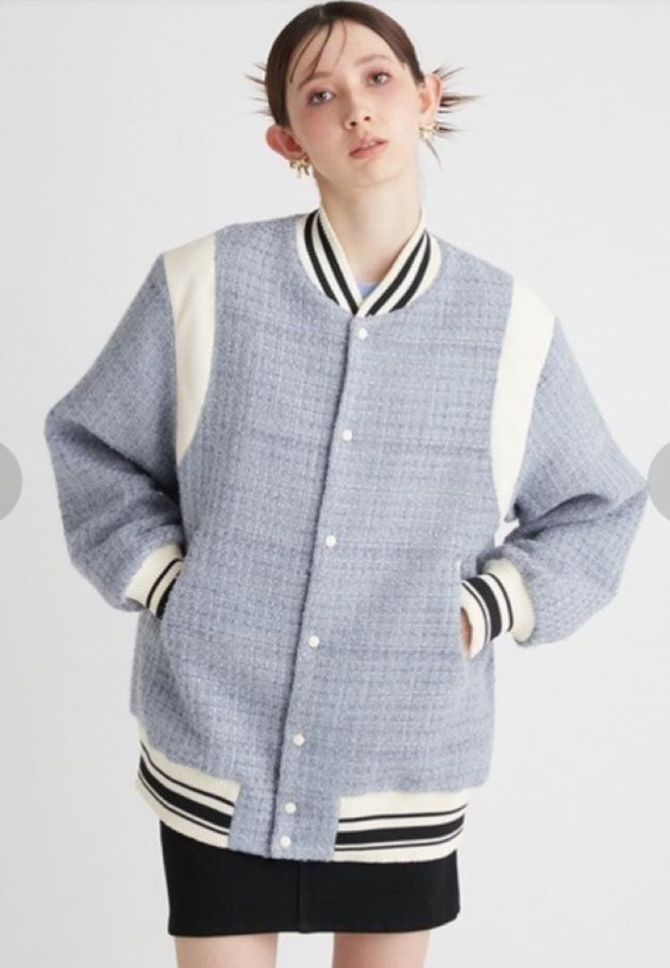 FURFUR ファーファ　バイカラーツイードスタジャン