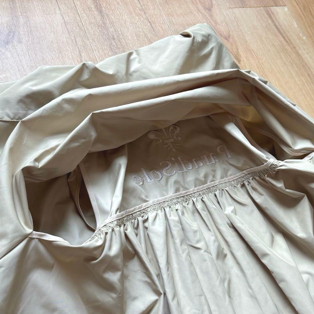 美品 Paradisole レインコート トレンチコート クリームベージュ