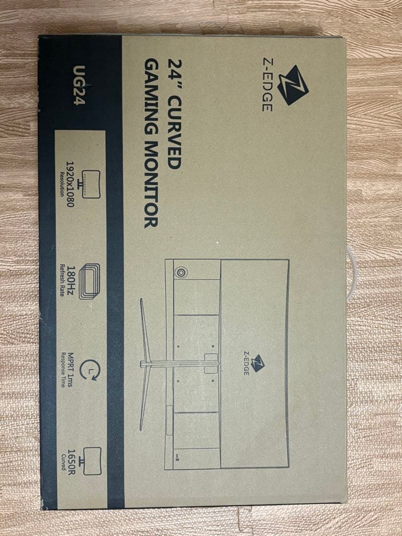 Z-Edge湾曲ゲーミングモニター 24型 180Hz 1ms スピーカー　無傷