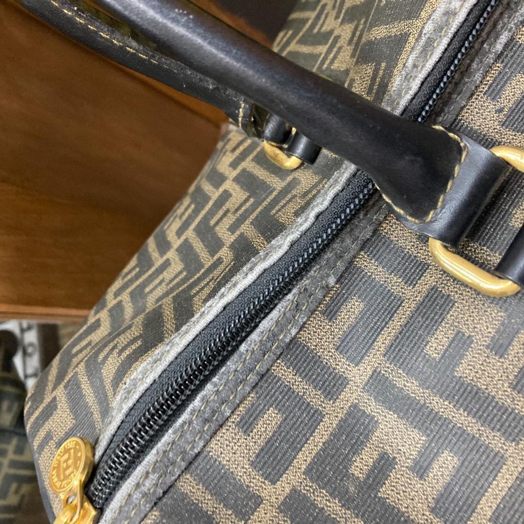 ▼FENDI フェンディ　ズッカ　ボストンバッグ　ヴィンテージ
