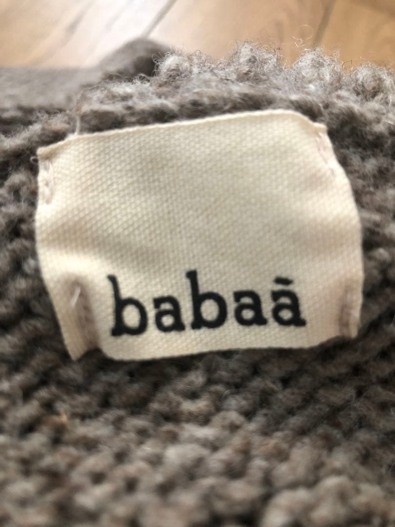 babaa ピュアウールタートルネックニット/セーター　スペイン製　Free