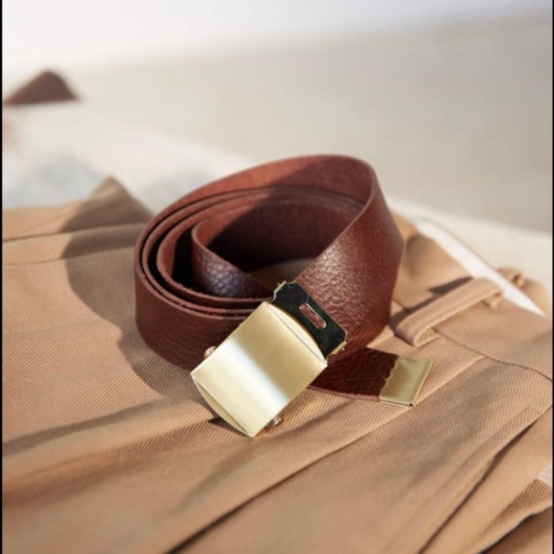 【未使用】ウィムガゼット　レザーガチャベルト　ブラウン