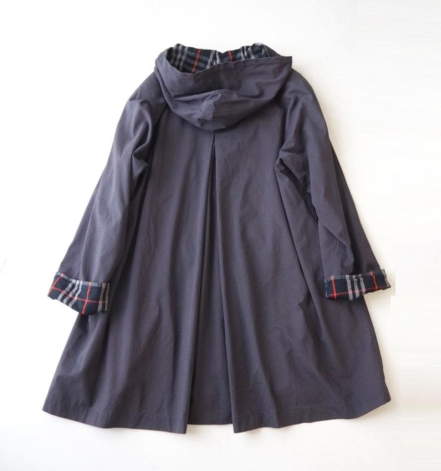 Burberrys バーバリー 90s 裏ノバチェック Aライン コート ナス紺
