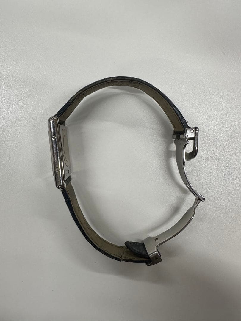 CARTIER タンク　バスキュラント　アナログ レザー 時計　2163-2