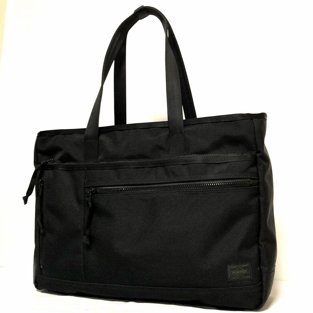 未使用級✨ポーター インタラクティブ トートバッグ A4可大容量 黒 吉田カバン