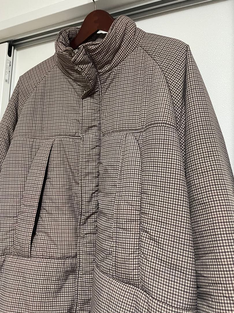 センスオブプレイス UR TECH モンスターコート ブラウン チェック