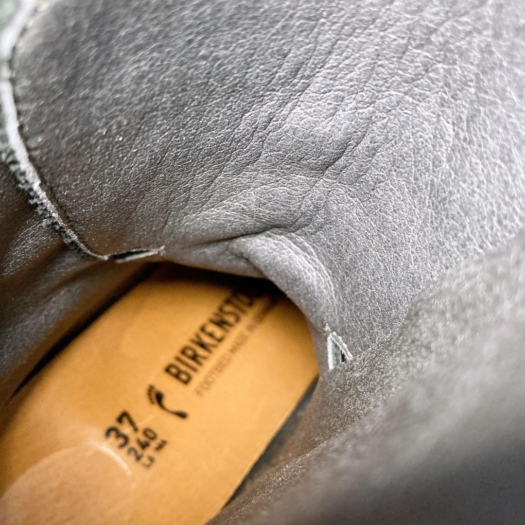 美品 ビルケンシュトック ララミーブーツ レースアップ 本革 黒 37 24