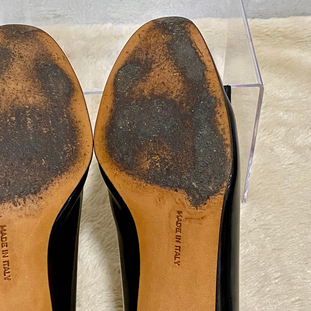 【極美品】フェラガモ ヴァラ リボン パンプス 黒 24cm イタリア製