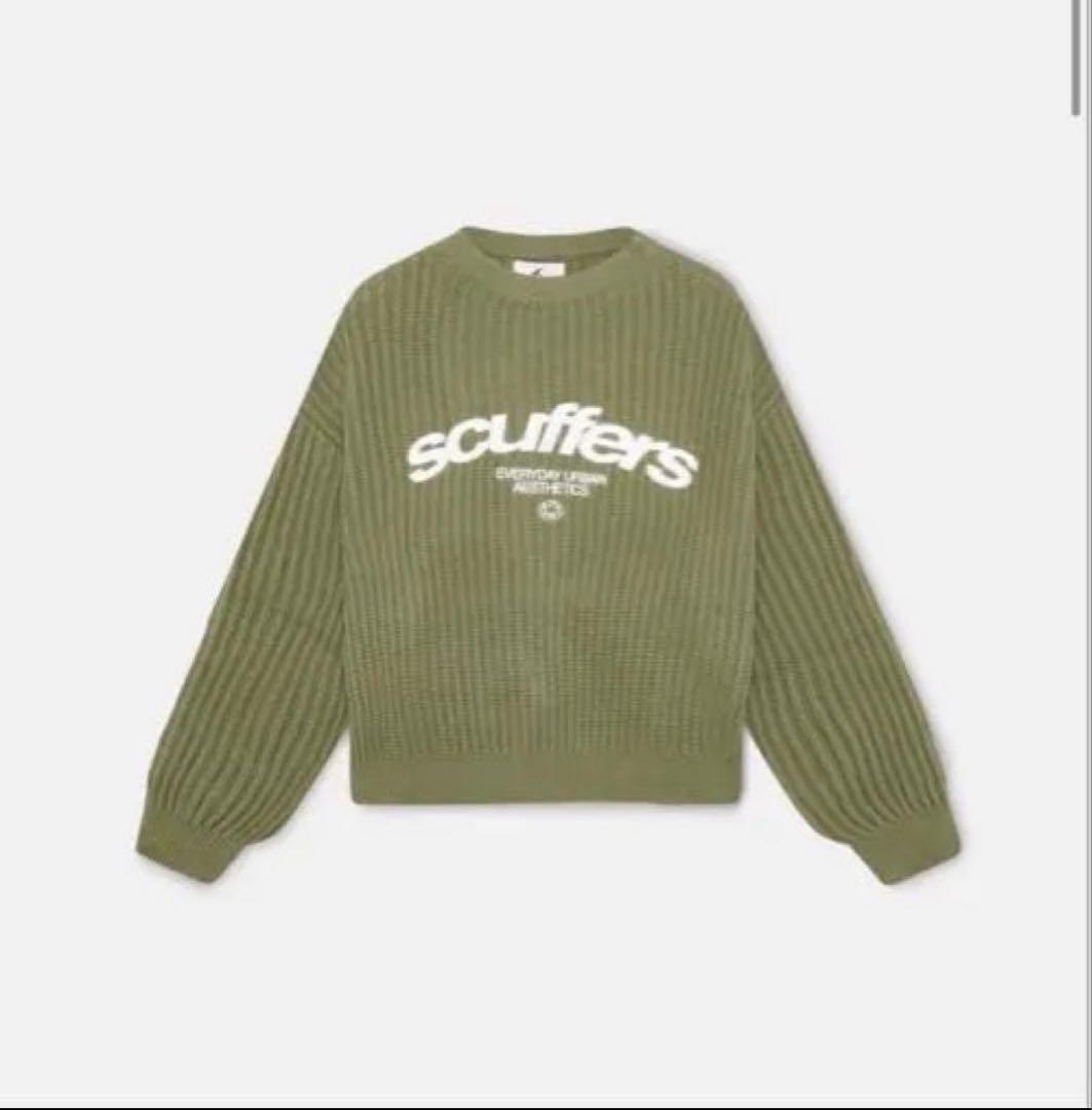 scuffers ニット　オリーブ