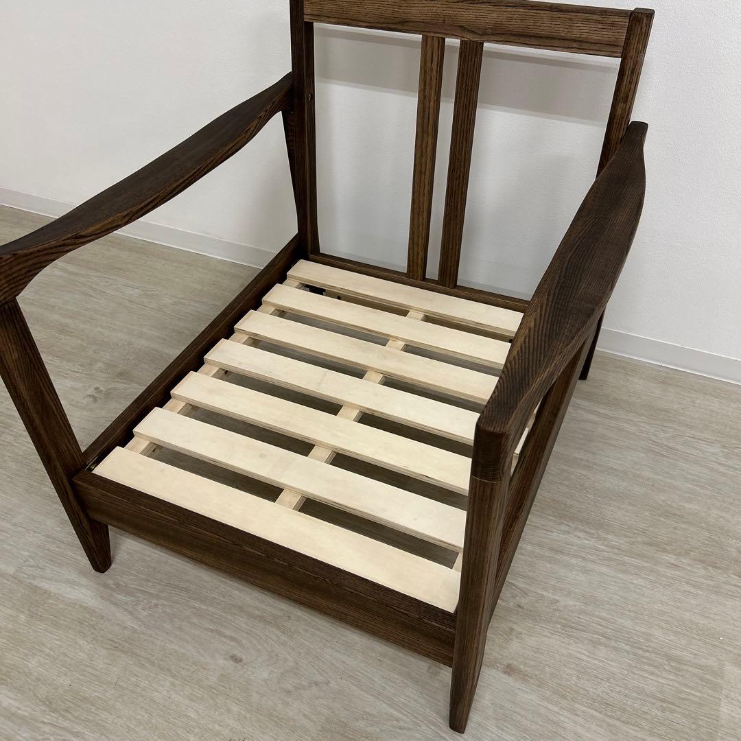 展示品☆1人掛ソファ 1Pソファ ラウンジチェア 北欧風 木部フレーム おしゃれ