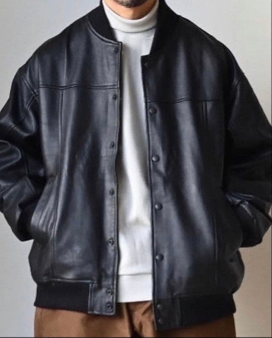 yoused play vintage レザージャケット　スタジャン　黒