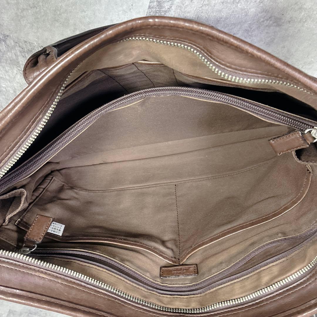 【良品】✨POTER オールレザー　ビジネスバック　ブラウン