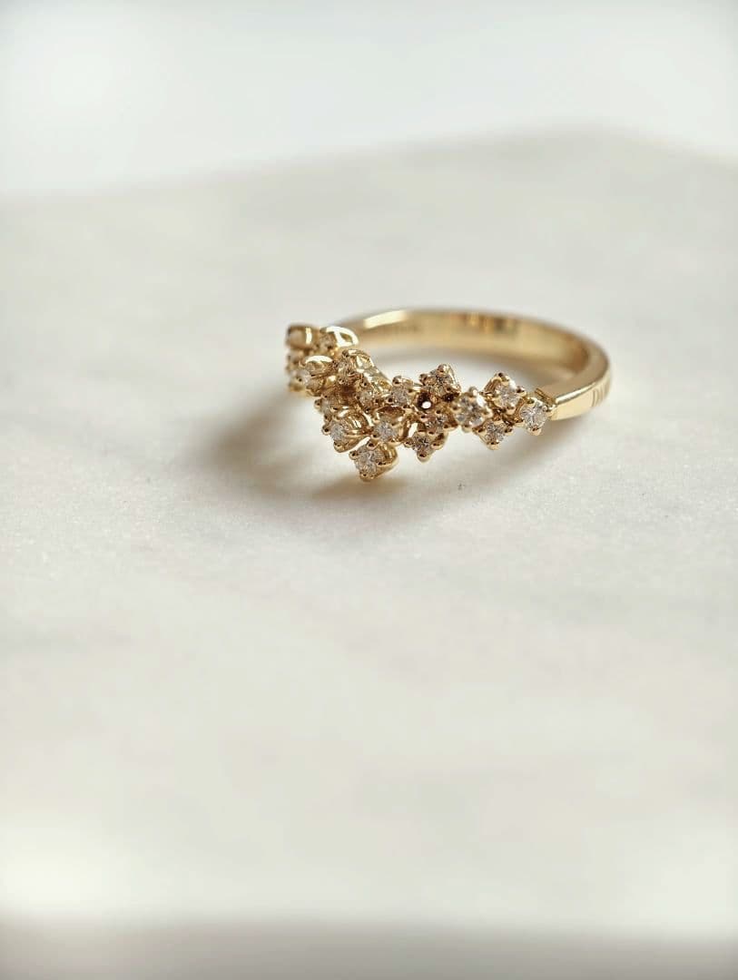 【美品】ダミアーニ ミモザ ダイヤ リング 750YG　サイズ51 Jp11号