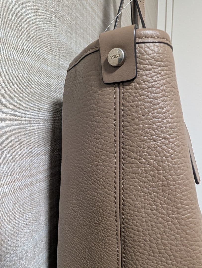 やまさん　Tod's Tライオン トープ レザー トートバッグ