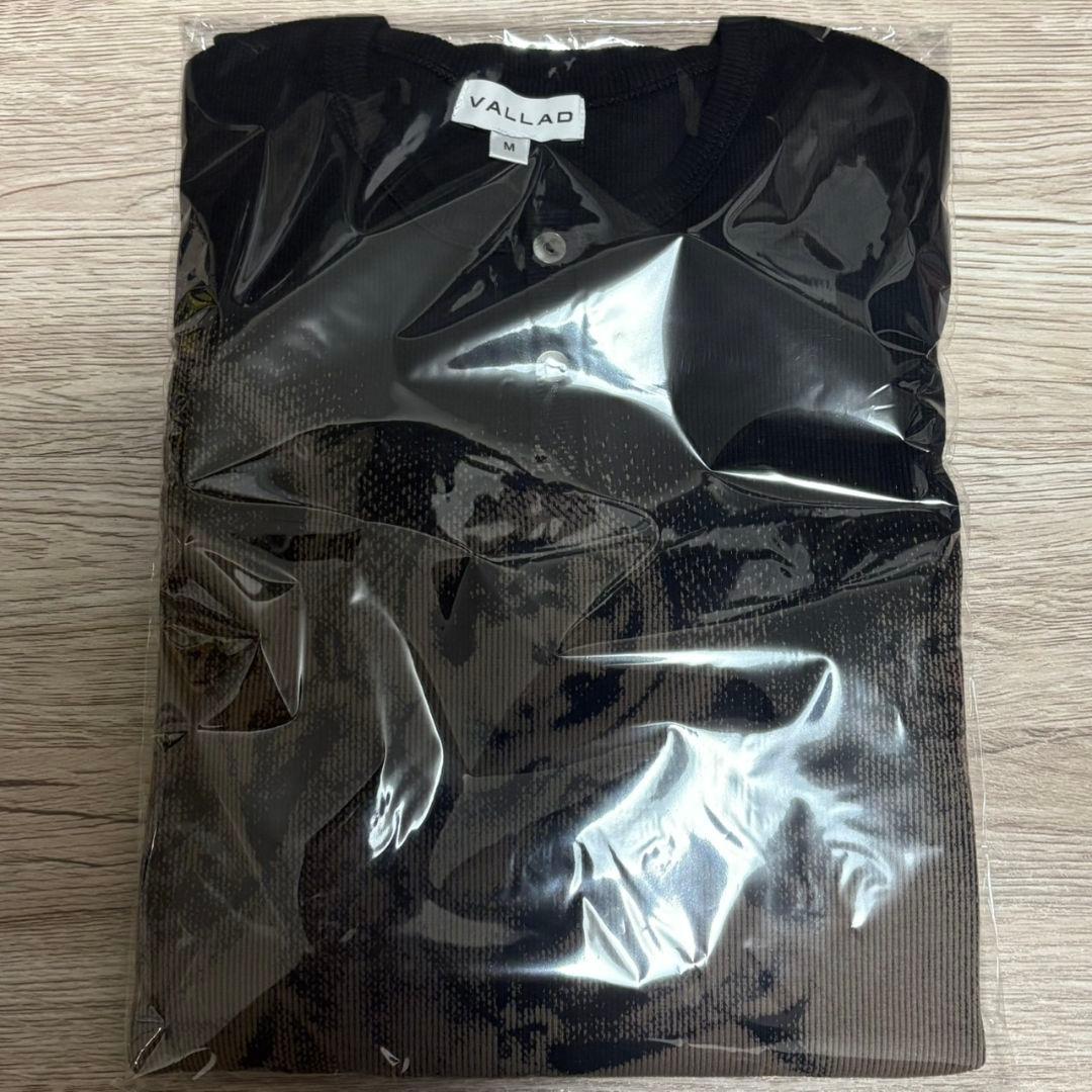 VALLAD ブラック 長袖カットソー サーマルM
