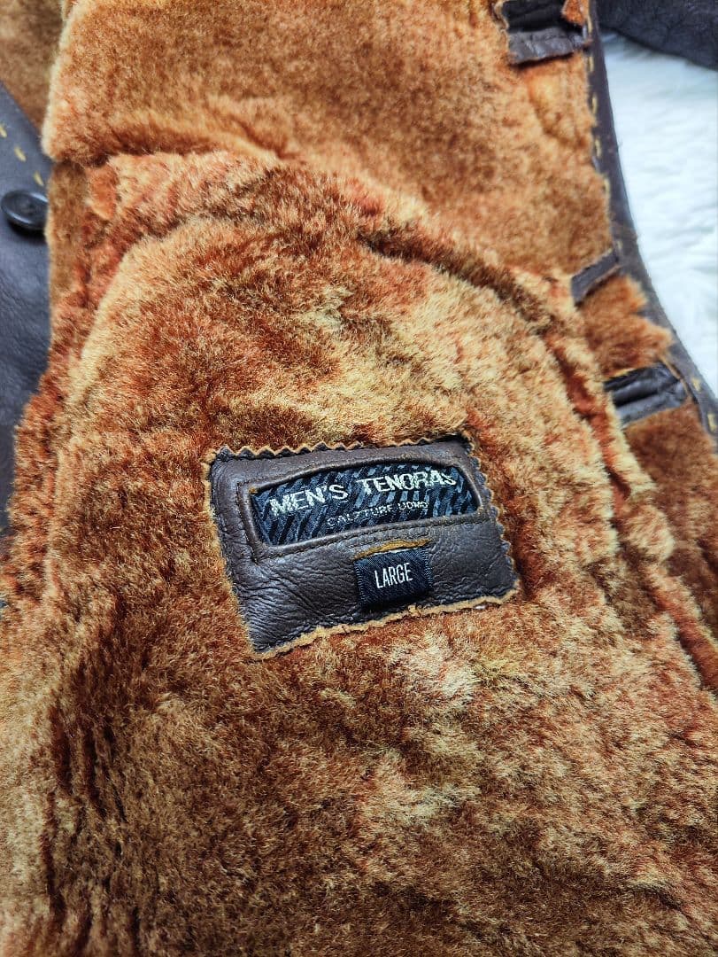 メンズティラノス リアル レザー ムートン コート L 羊革