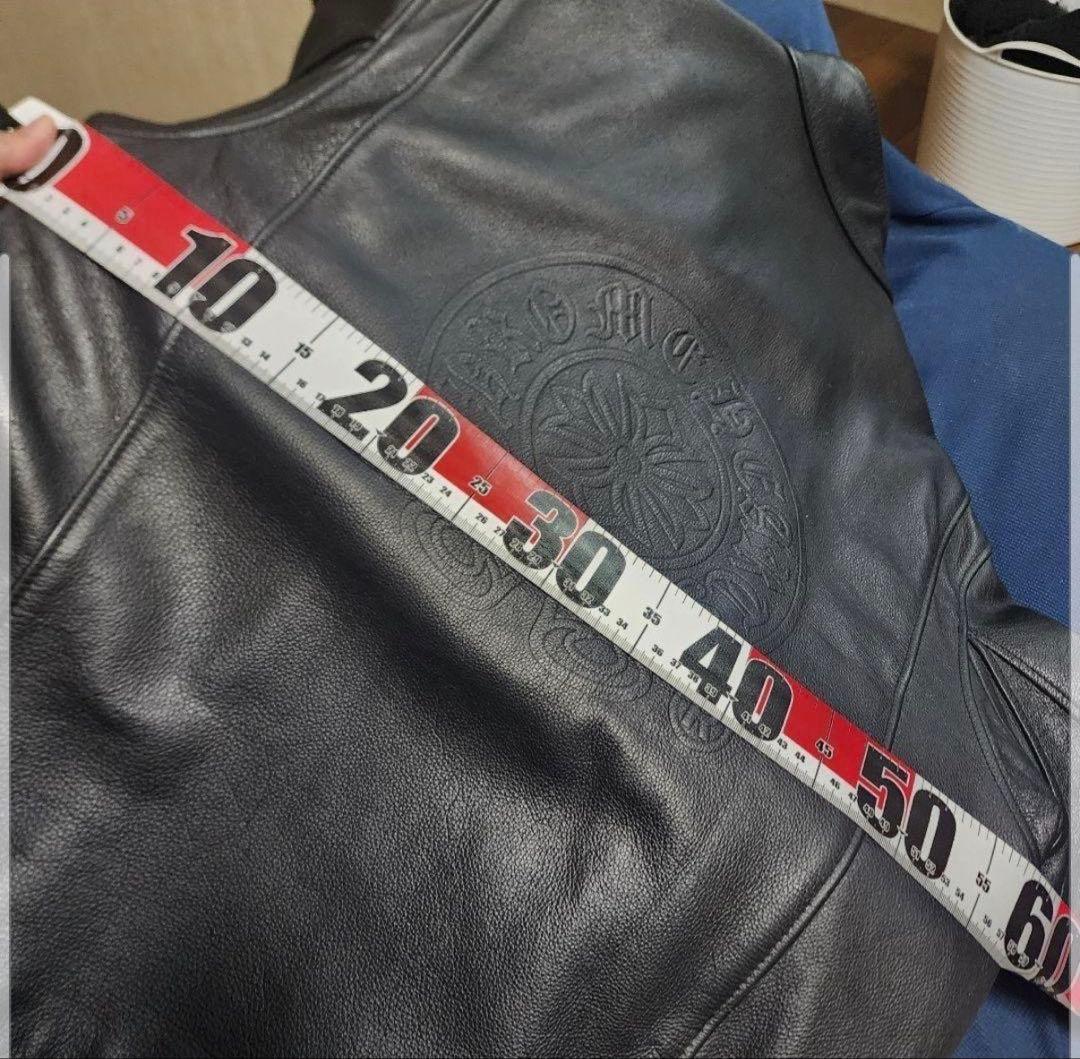 韓国製　クロスモチーフ　レザージャケット　M シングルライダース