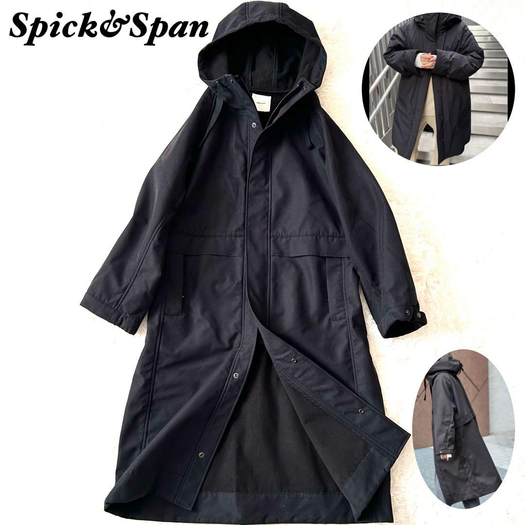 完売品✨Spick&Span ボンディングフードデッドコート　23AW 黒
